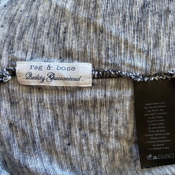 Rag & Bone Long-Sleeve Tee Striped Relaxed Fit - Picture 5 of 7